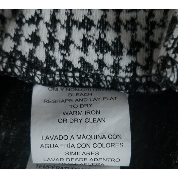 Michael Kors Womens Pants Black White Elastic Waist Pull On Side Button Size S - Picture 9 of 9